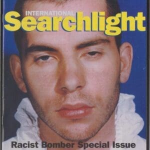 Front cover of Searchlight containing investigation into the nail bomber David Copeland