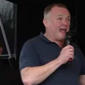 Richard Inman speaks at Tommy Robinson rally