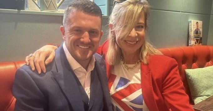 Tommy Robinson with online agitator Katie Hopkins