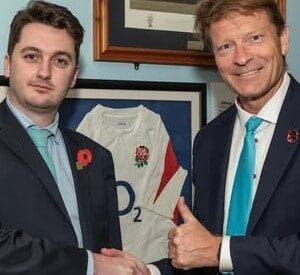 Andrew Southall, candidate for Reform UK in the July general election, with Richard Tice.