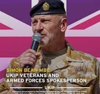Simon Bean, UKIP's violently-disposed spokesman on Veterans and Armed Forces