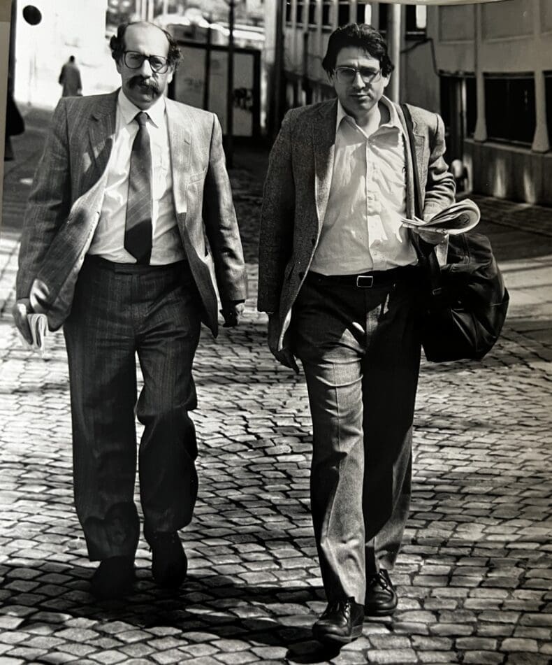Lenny Zeskind (right) with Gerry Gable 