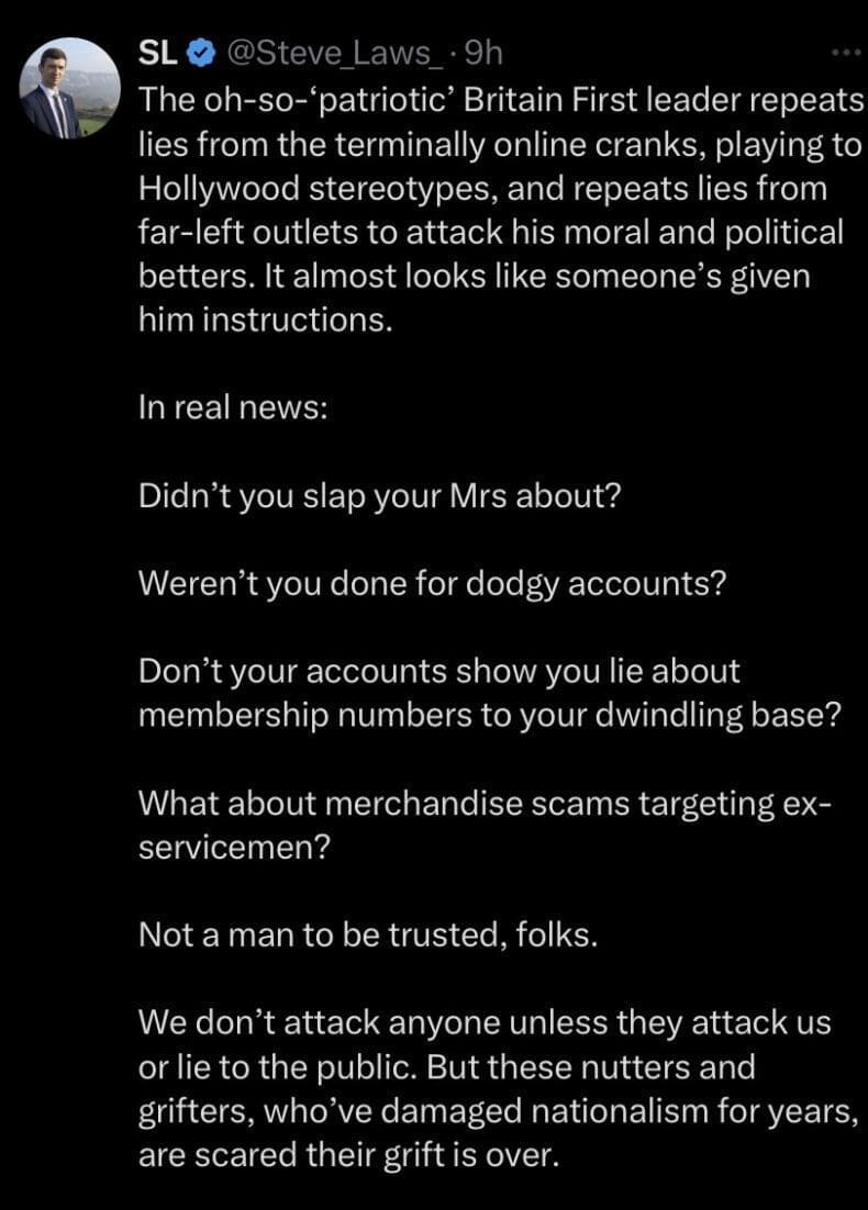 Steve Laws hits back at Golding