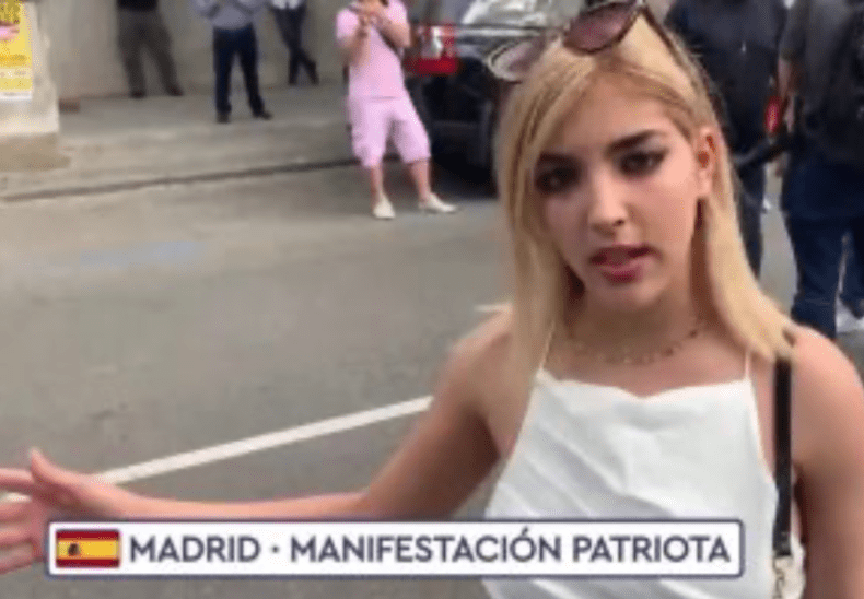 Isabel Peralta at the 2021 demonstration