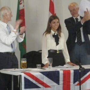 Isabel Peralta gets standing ovation at British nazi rally