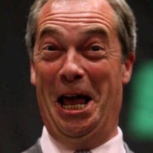 Nigel Farage - gurning spiv