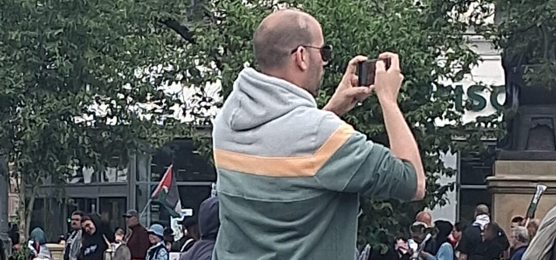 So why was Charlie Veitch trying to photograph everyone on May Day march?