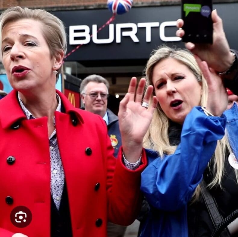 Alison Sheridan with Katie Hopkins