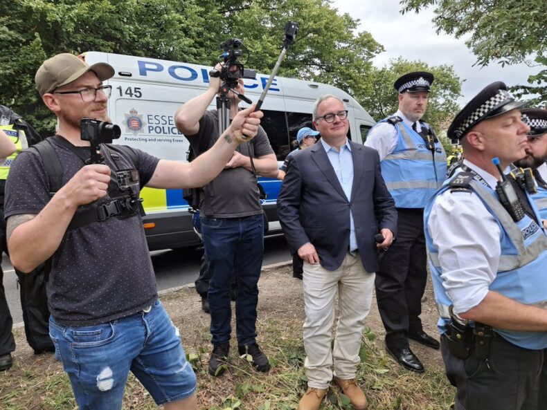 Ezra Levant at Epping demo 2025