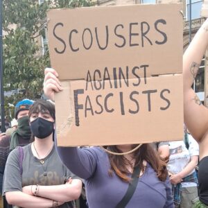 Anti-fascist against UKIP Liverpool 23 Aug 2025