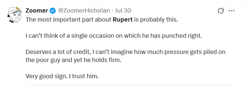 Sam Wilkes supports Rupert Lowe