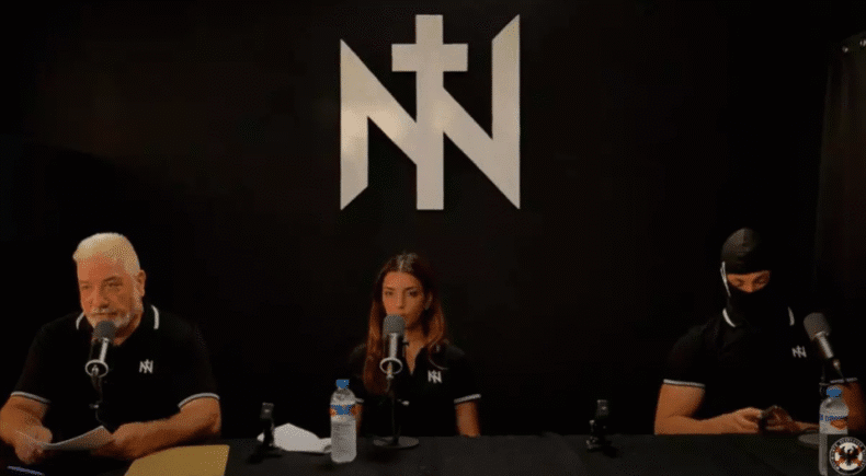 Launch of Nucleo Nacional, Spain. L to r Enrique Lemus, Isabel Peralta and 'Ivan'