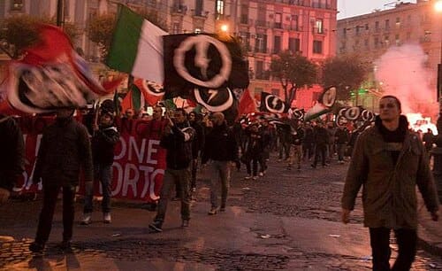 casapound demo Naples