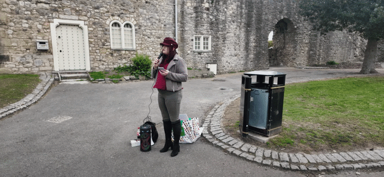 Amelia Randall and UKIP demo 7 Nov Kent