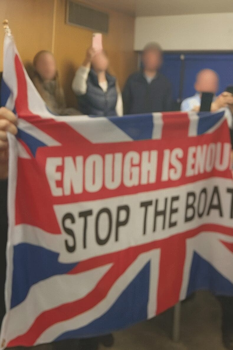 Demonstrators at Swale Council meeting 10 Dec 2025