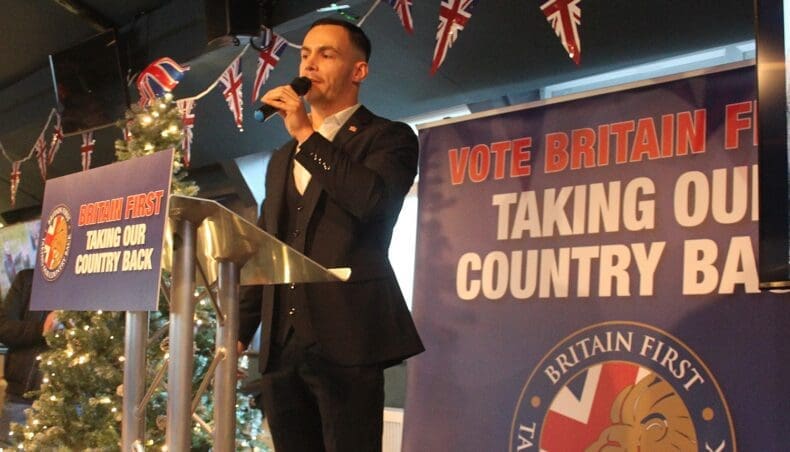 Harry Hilden speaks at Britain First conference Nov 2025