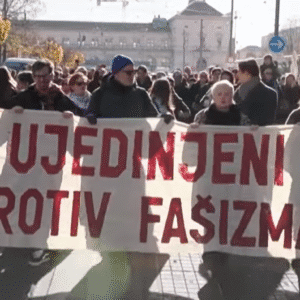 Anti-fascist demonstration, Croatia Nov 2025