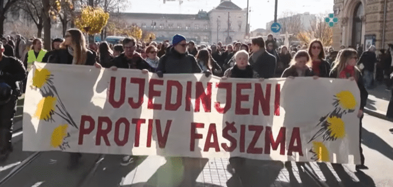 Anti-fascist demonstration, Croatia Nov 2025