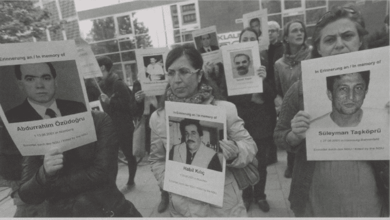 Victims families demonstrate at Munich NSU trial
