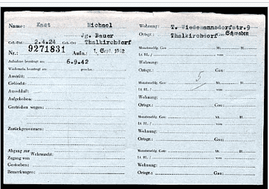 Michael Kast nazi party membership card