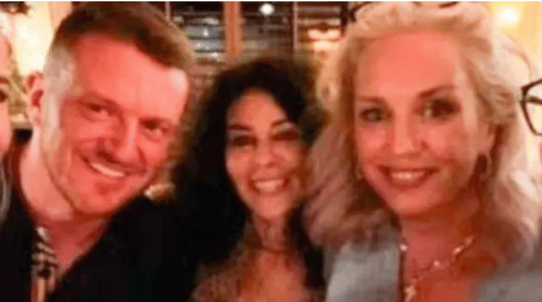 Tommy Robinson with Bethan Nodwell (r)