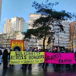 Anti-fascist demonstration demo Croydon 6 Dec 2025