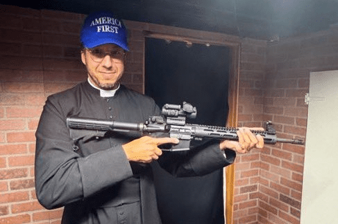 Calvin Robinson with automatic rifle 2