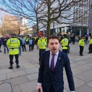 Hugh Anthony, manchester demo 10 Jan 2026