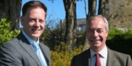 Andrew Husband with Nigel Farage
