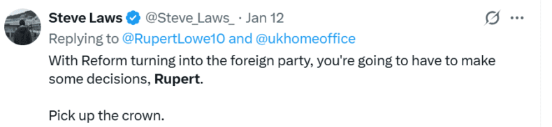 Steve Laws appeal to Rupert Lowe