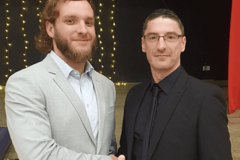 Joel Davis with Mark Collett