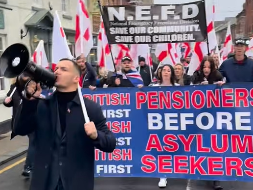 Harry Hilden Faversham demo Nov 2025