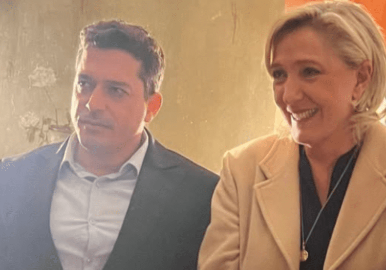Amichai Chikli with Marine Le Pen