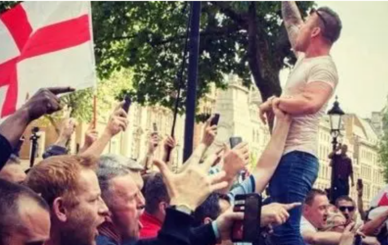 Danny Tommo at Tommy Robinson demo
