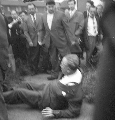 Mosley on his arse Manchester 1962