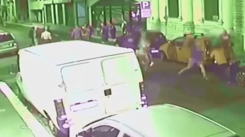 CasaPound attack on anti-fascsts bari 2018