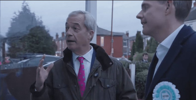 Farage with Matthew Goodwin in Gorton and Denton