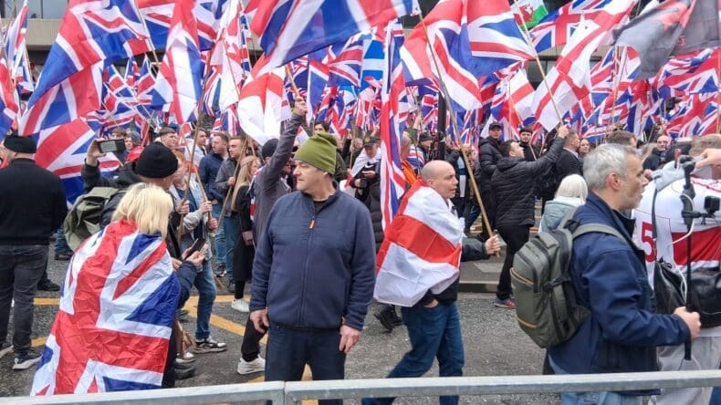 Manchester anti Britain First 21 Feb 2026 