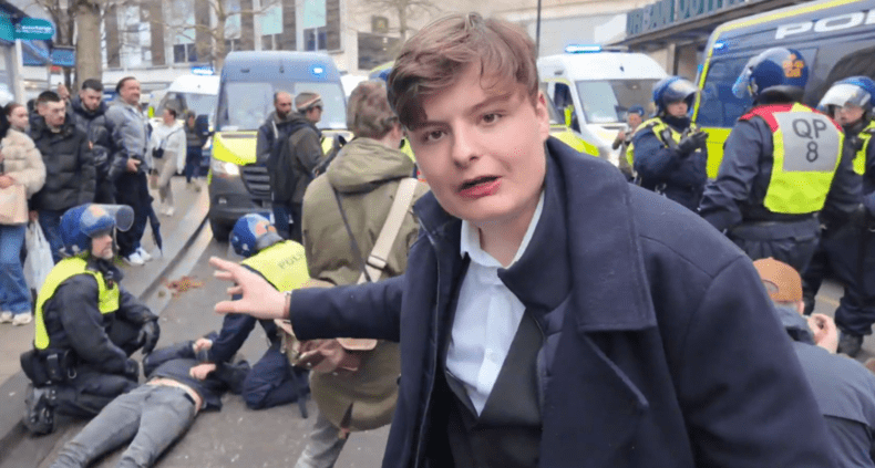 Young Bob aka Thomas Moffitt at Bristol Patriots march 7 march 2026