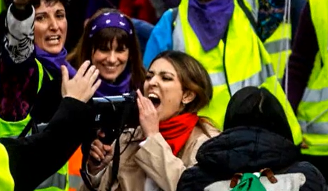 Isabel Peralta escapes arrest as nazis disrupt Women’s Day march in Madrid