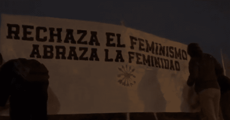 Embrace femininity - Spanish far right poster