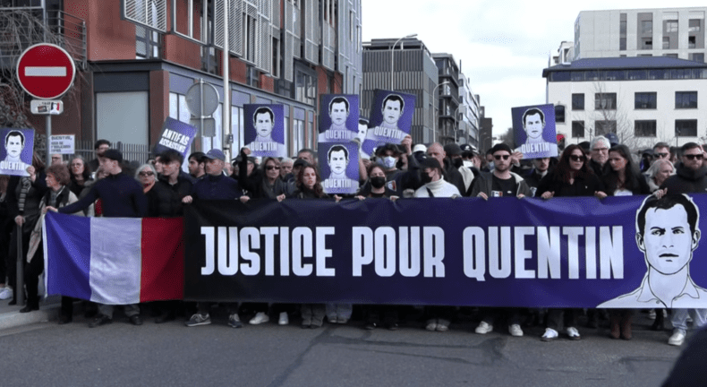 Quentin Deranque march