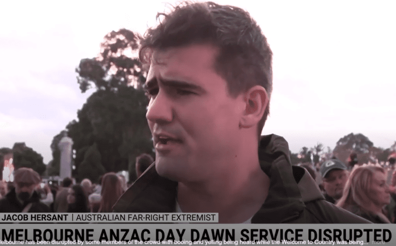 Jacob Hersant at Anzac ceremony