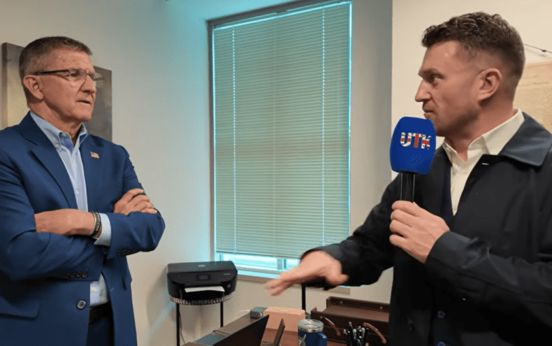 Tommy Robinson with Mike Flynn