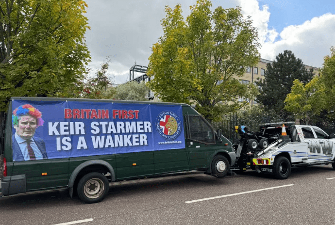 Britain First battle bus seized 