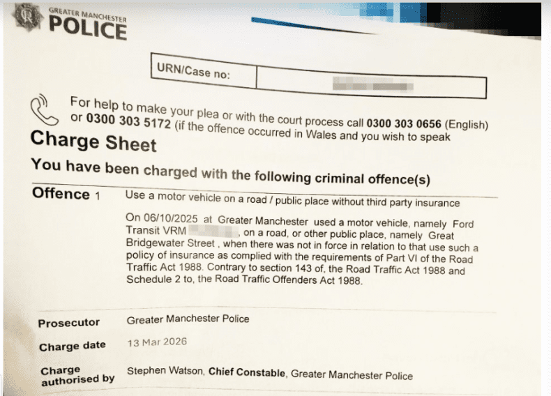 Paul Golding - driving Britain First battle bus without insurance