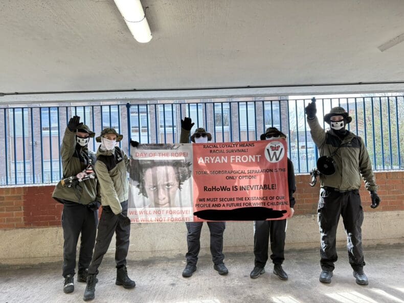 Aryan Front at Patriotic Alternative rally Nuneaton 28 March 2026