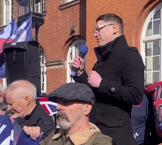 Patriotic Alternative rally Nuneaton 28 March 2026