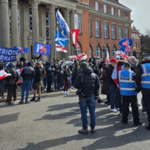 Patriotic Alternative rally Nuneaton 28 March 2026