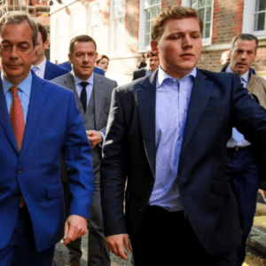 George Cottrell with Nigel farage